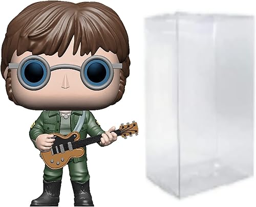 John Lennon (chaqueta militar) Funko Pop! Rocks con funda protectora Ecotek