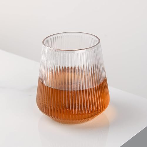 Miniatura 9 de Hotder Juego de 4 copas de vino sin tallo, Tritan irrompibles, diseño vertical, aptas para lavavajillas, copas de vino tinto para el hogar, fiestas