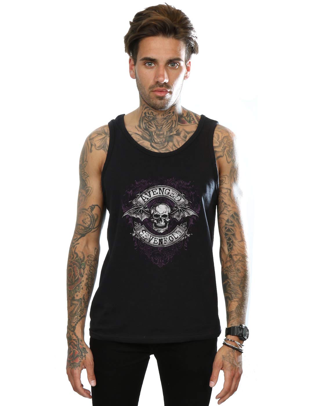Absolute Cult Men's Black Avenged Sevenfold Flourish Vest Medium