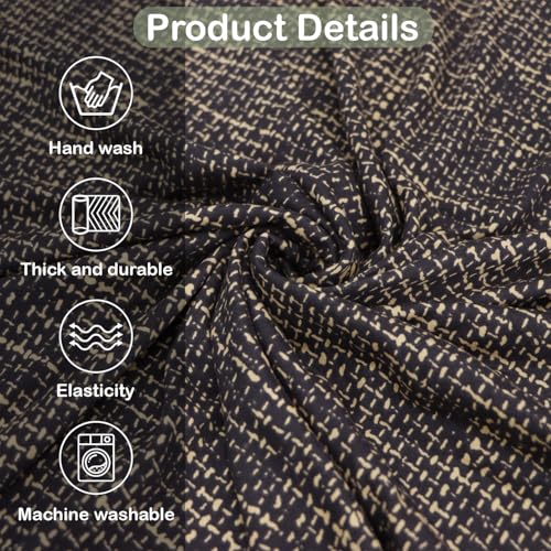 Image of Lukzer Polyester, Spandex L-Shaped Sofa Cover for Living Room Furniture Flexible Slipcover for Couches and More (Left Hand Side, Brown Lining)