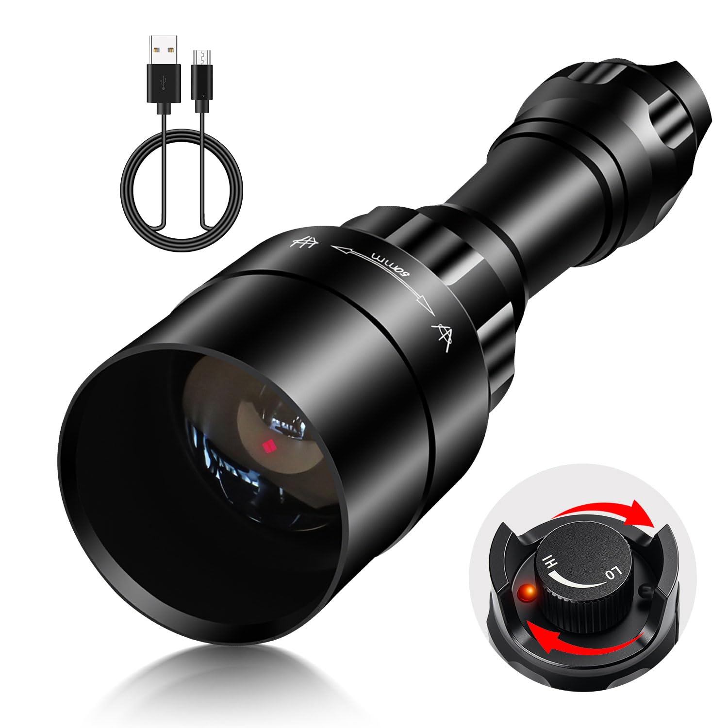 UniqueFire 1605 850nm IR Illuminator Flashlight Lights for Night
