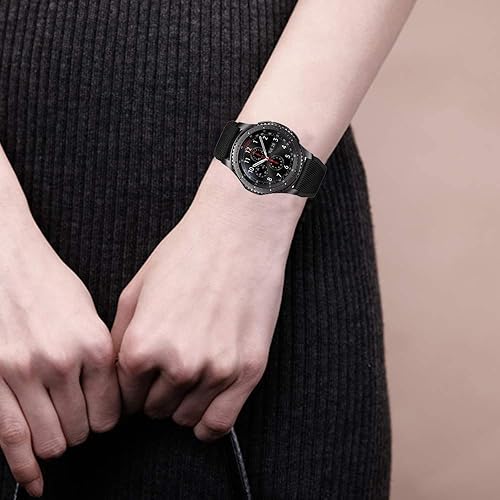 Miniatura 3 de Minggo - Correas para Samsung Gear S3 FrontierClassic Watch pulsera de silicona correa deportiva correa de repuesto Negro
