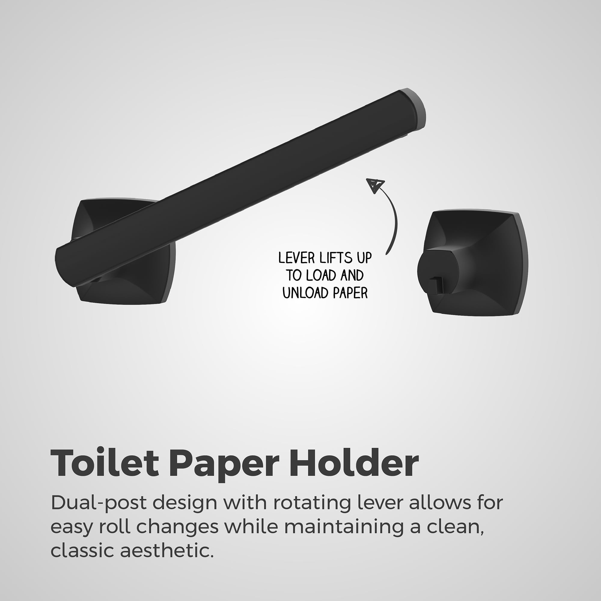 Pfister Vaneri Wall-Mounted Matte Black Toilet Paper Holder BPHVRI0B — Amazon image 5