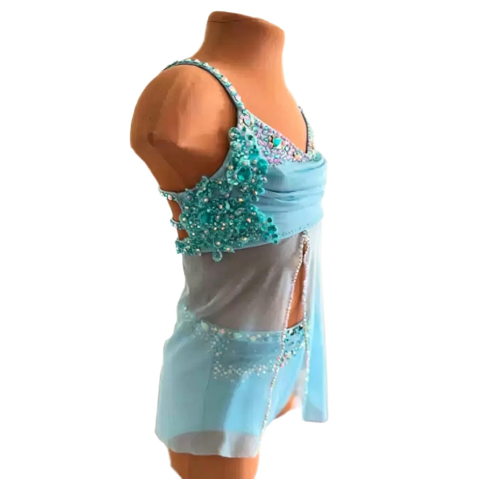 Vestido De Baile Lírico For Niñas, Trajes De Baile En Barra For Puesta En Escena, Conjunto Contemporáneo De Dos Piezas