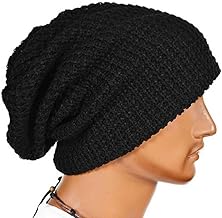 Oversized Men Knit Beanie Hat Baggy Long Slouchy Winter Warm Skull Cap
