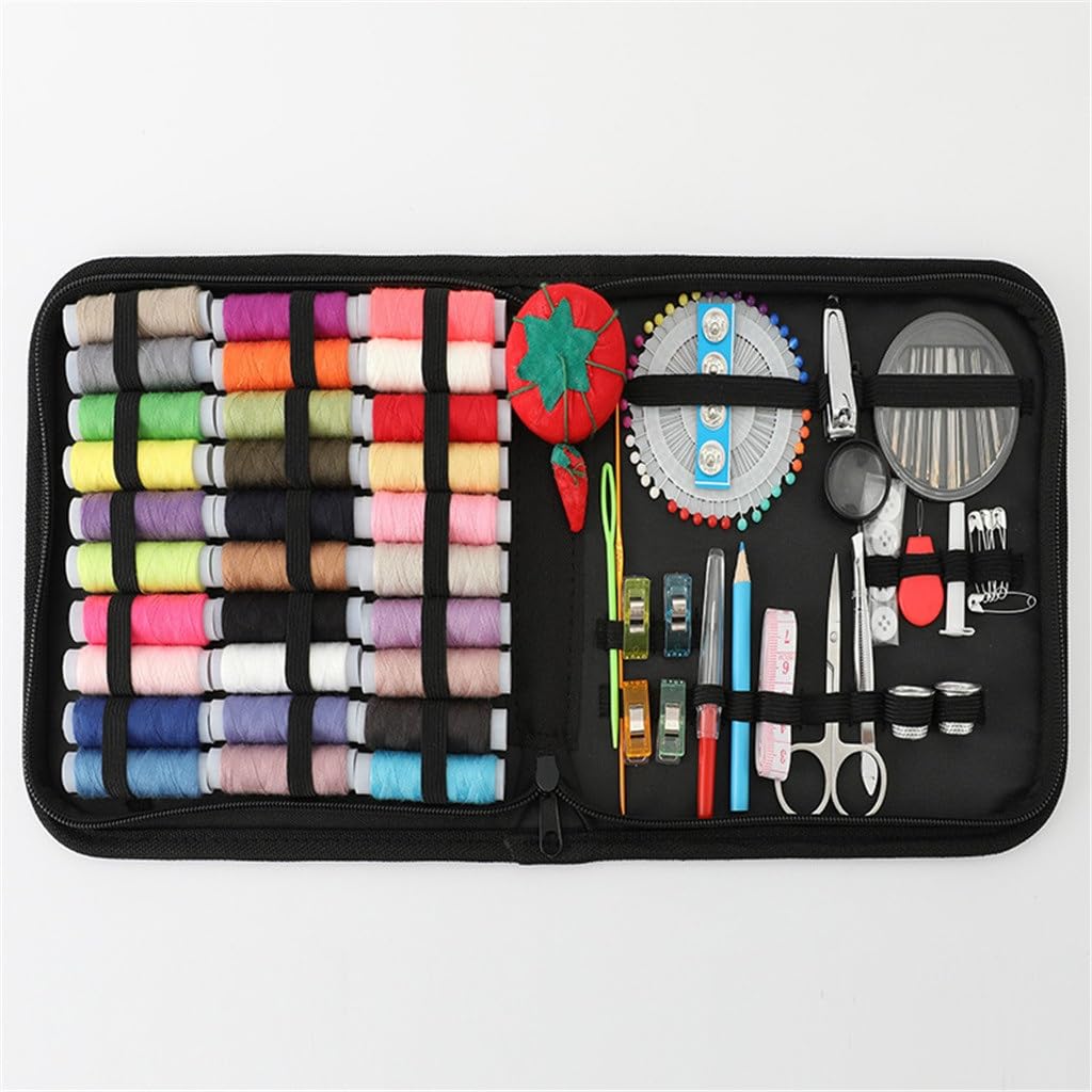 Juego de Caja de Costura para el hogar, Kit de Costura portátil Multifuncional, Caja de Almacenamiento para Coser a Mano, Kit de Costura