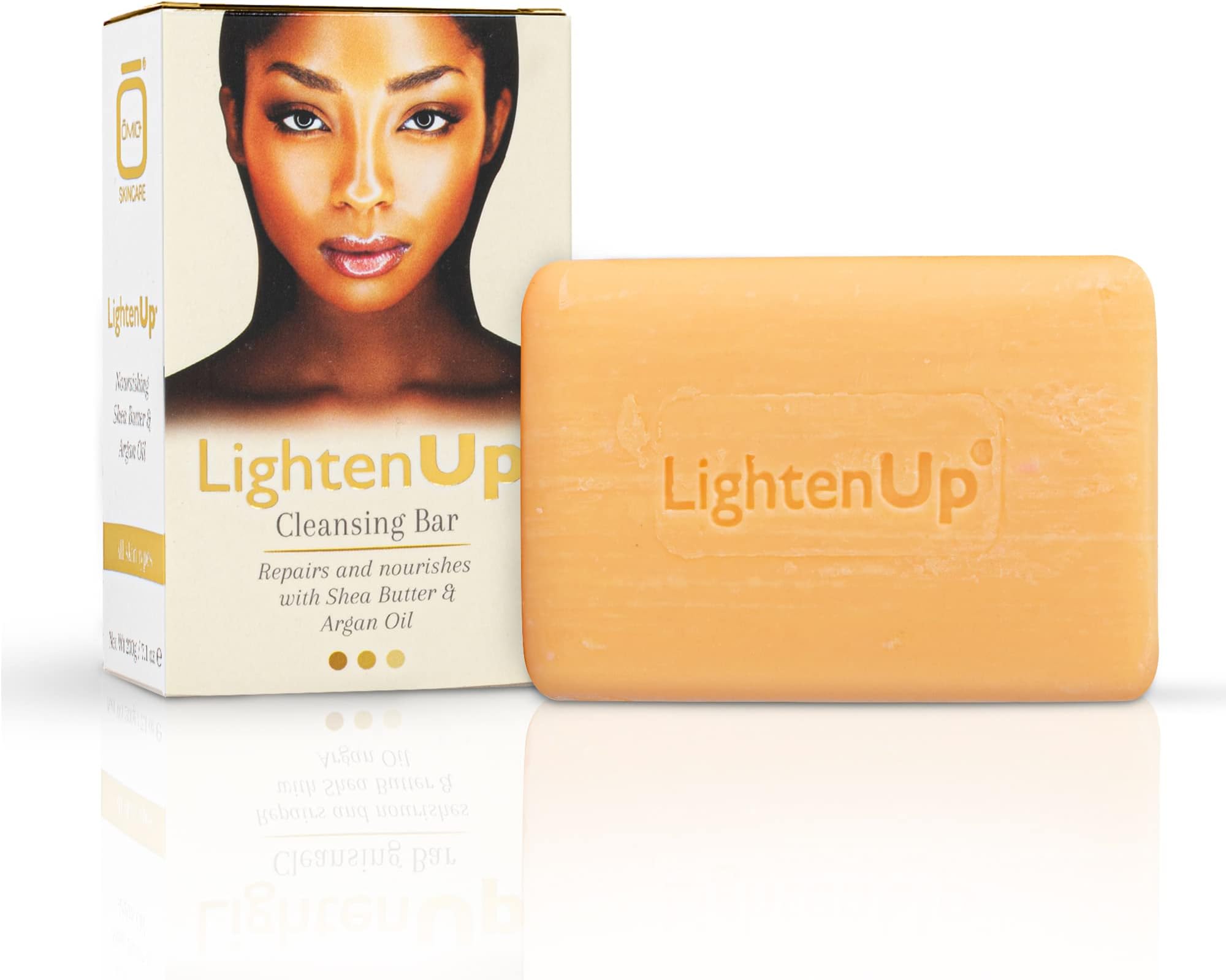 OMIC Lighten-Up LightenUp Anti-Aging Cleansing Bar Soap 200g - Anti-oxidant Properties, with Shea Butter and Argan Oil