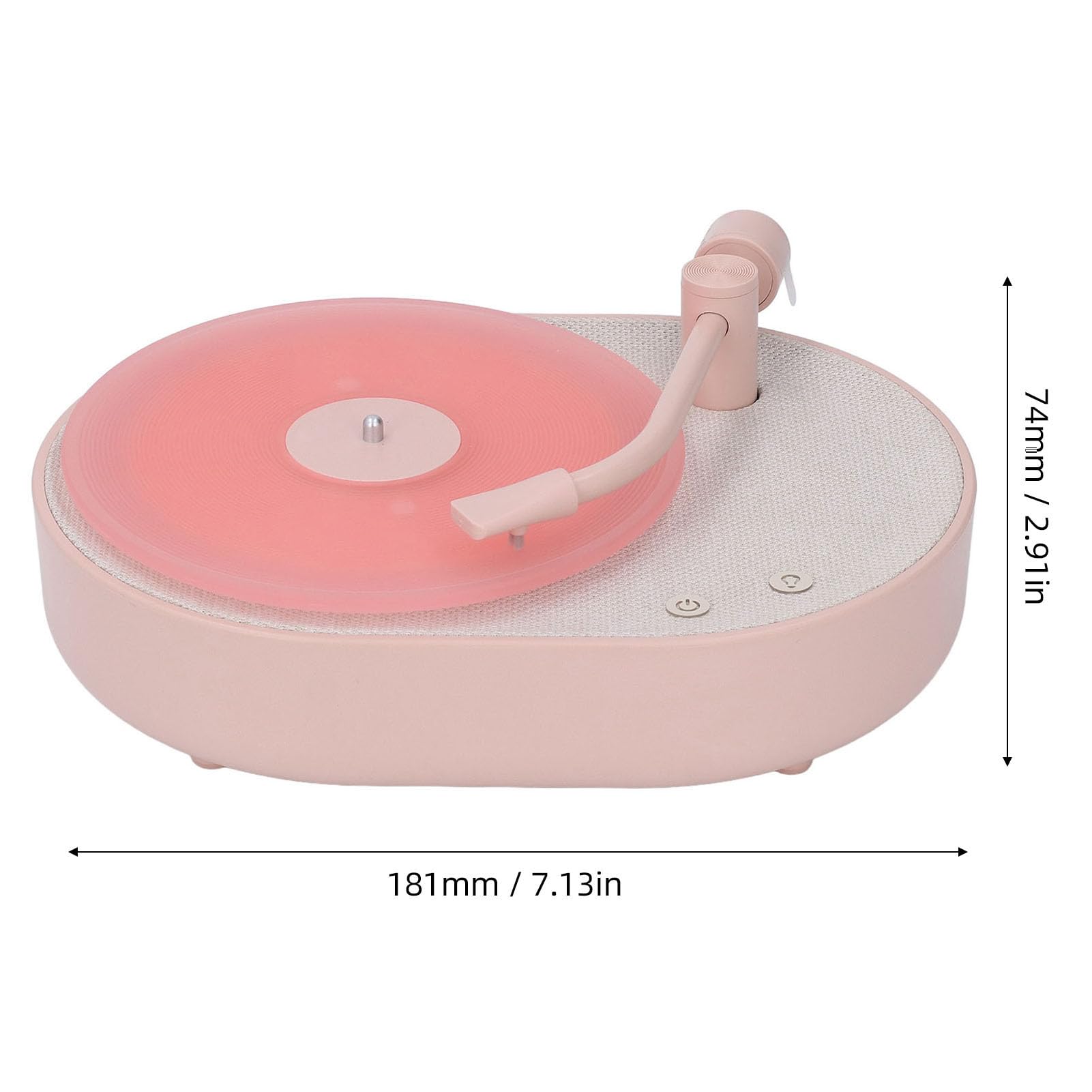 Luce Notturna con Altoparlante Bluetooth a Forma di Giradischi con Funzione di Aromaterapia per Decorazioni Domestiche e Musica Ambientale (Rosa Beige)