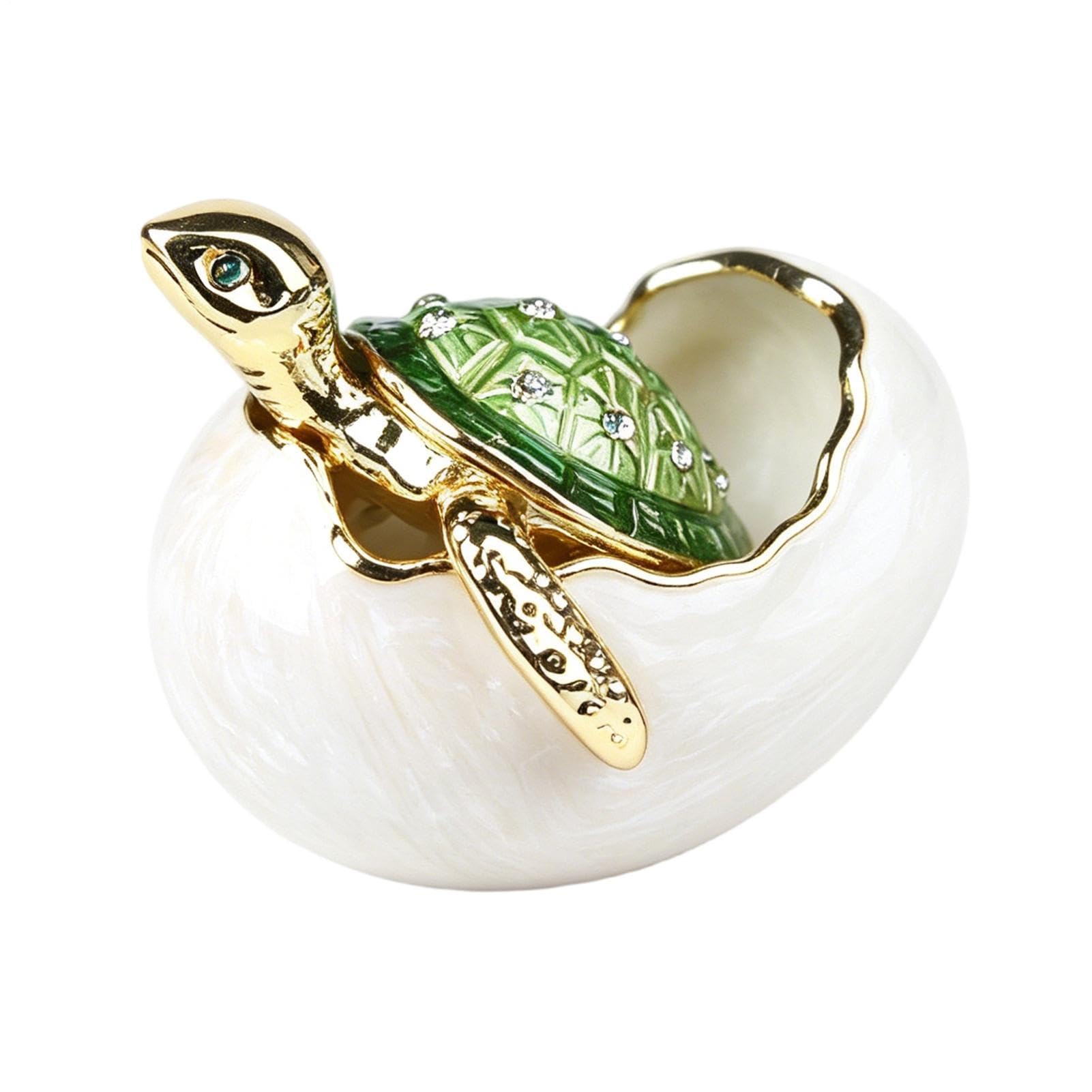 Porte-bijoux tortue marine en zinc décoratif pour bagues et colliers