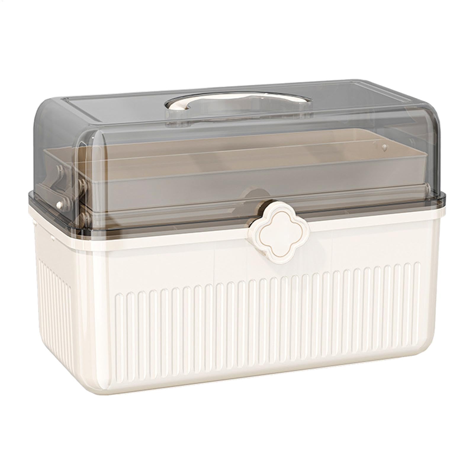 MRKU Trousse de Premiers Secours familiale Portable, Armoire à Pharmacie, Organisateur, pilulier Transparent, Grand bac