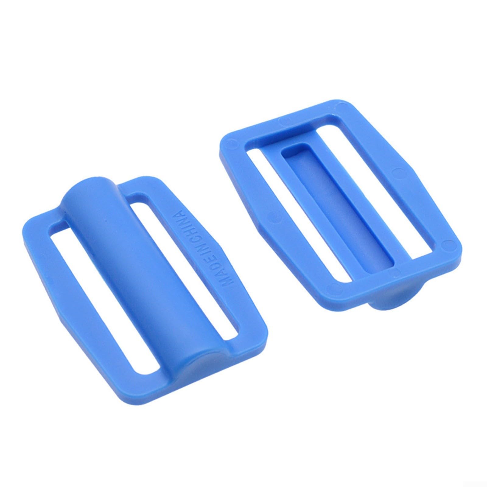 Confezione da 2 fibbie per cinghie per immersioni subacquee, 52 mm, fibbia in plastica a regolazione rapida per backfly (blu)