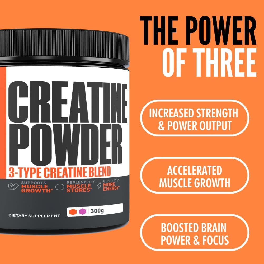 Crazy Muscle Creatine Monohydrate Powder, 5000Mg Premium 3X ...