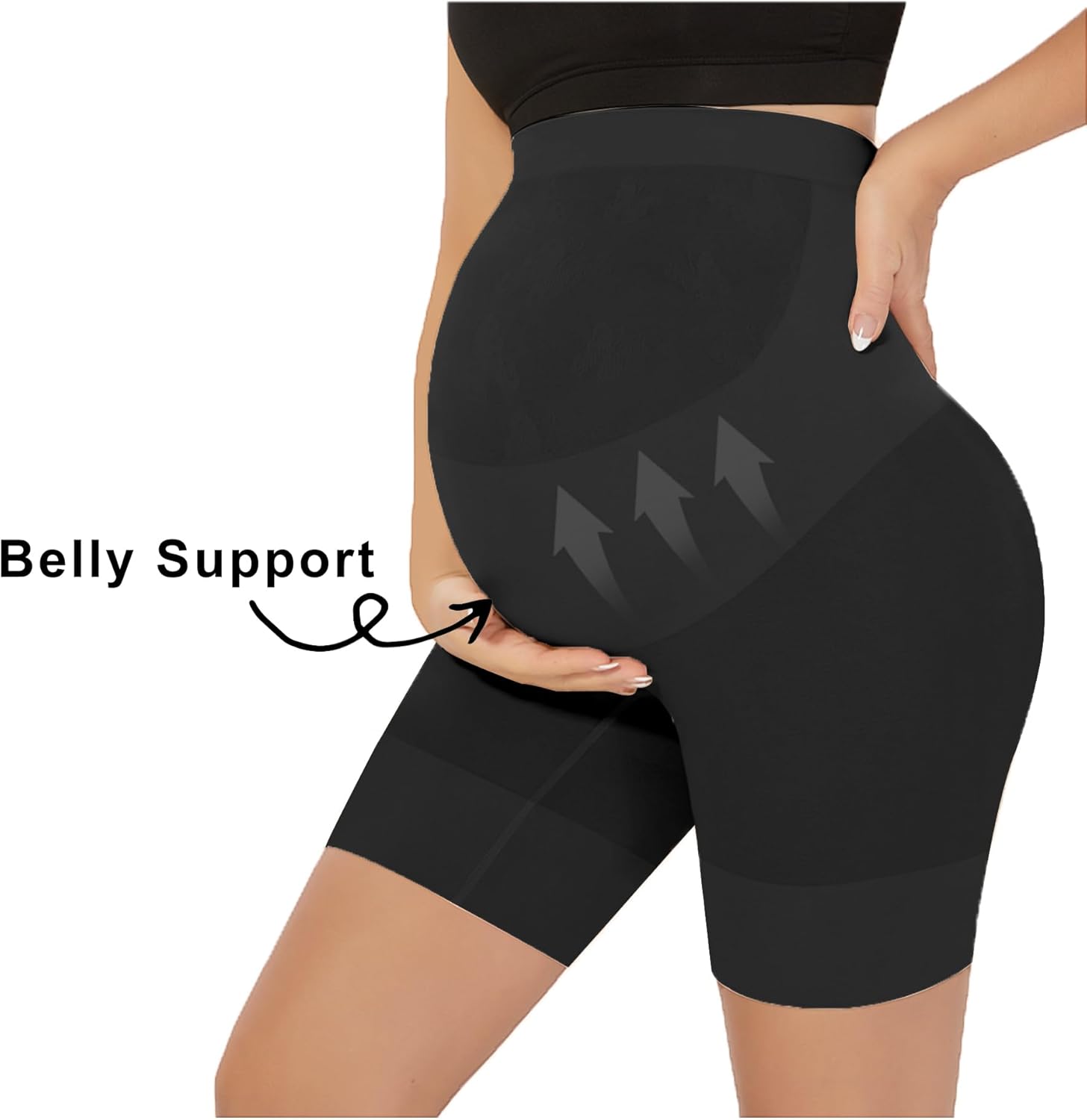 Narcissus Bump Proud Seamless Maternity Shapewear, Mid-Thigh Underwear - Maternity Dress for Baby Shower - Image 5