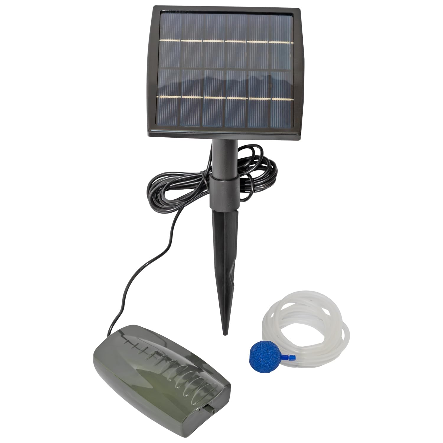 Oxbridge 1 Air Stone Aerator Pond Water 2.5W Aerator Oxygenator Solar Powered Oxygen Pump Garden, Aquarium Fish Tank