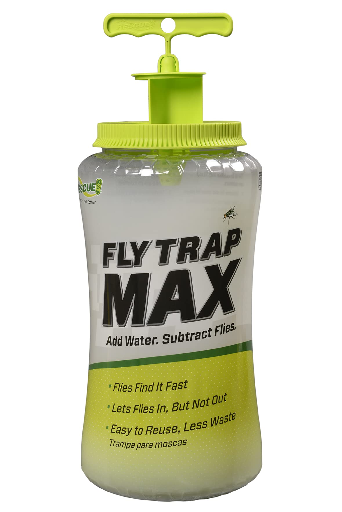RESCUERESCUE! Fly Trap Max – Extra Large Reusable Outdoor Fly Trap