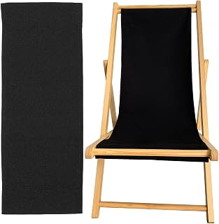 TBACW Patio Lounge Chair Replacement Canvas - Only Canvas(Black)