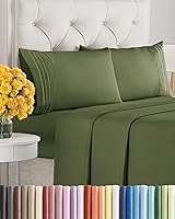 Vista 57 de Juego de sábanas de 4 piezas de tamaño matrimonial, sábanas extrasuaves, transpirables y refrescantes, sábanas duraderas de lujo para mujeres