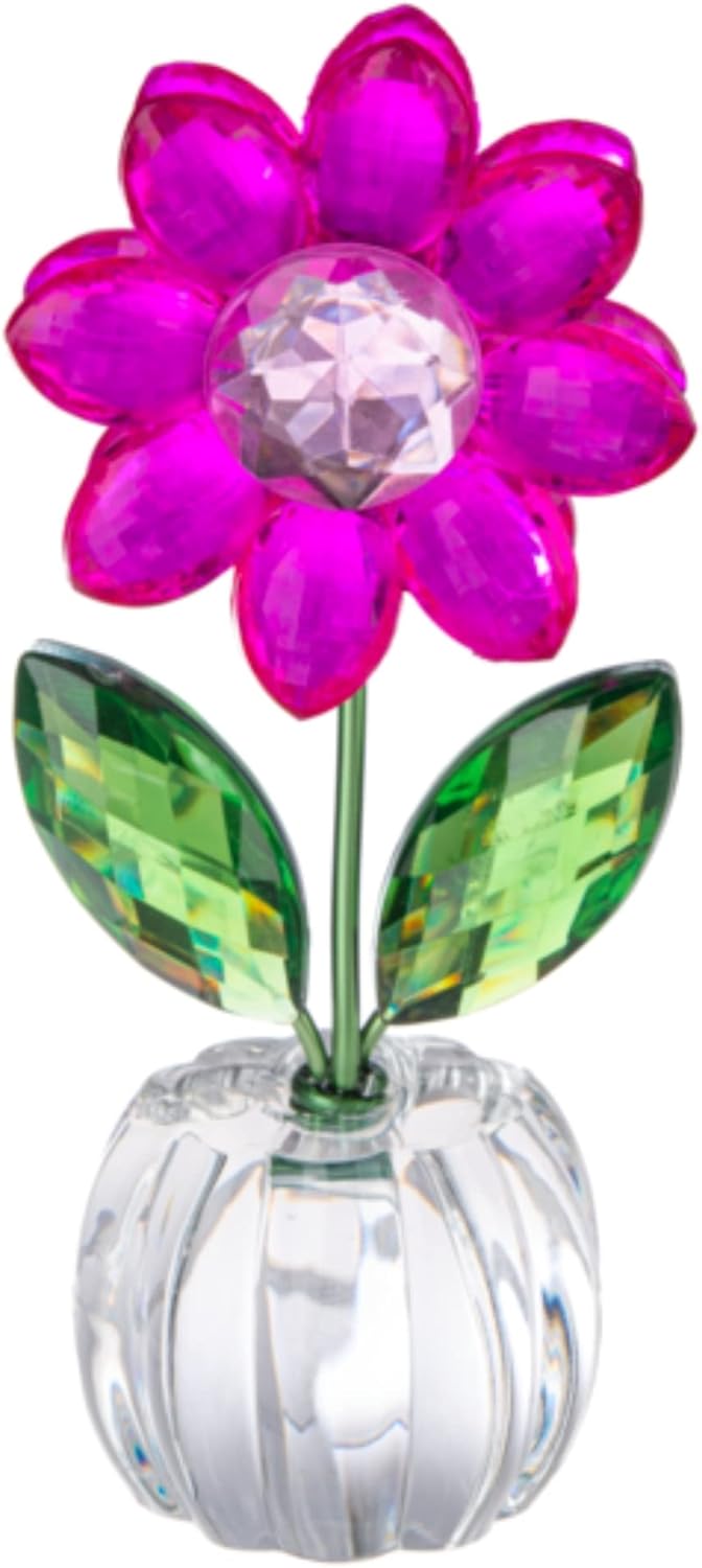 Ganz Crystal Expressions Potted Daisy Figurine (Fuchsia