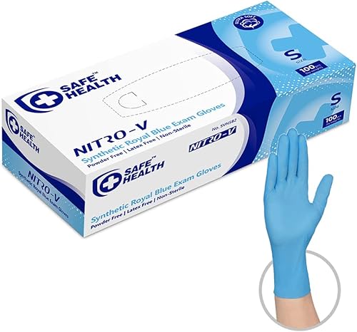 Miniatura 9 de SAFE HEALTH Nitro-V Nitile-Vinyl - Guantes de examen de color azul sintético de vinilo pequeño, suministro a granel de 16 estuches, 16000 unidades,