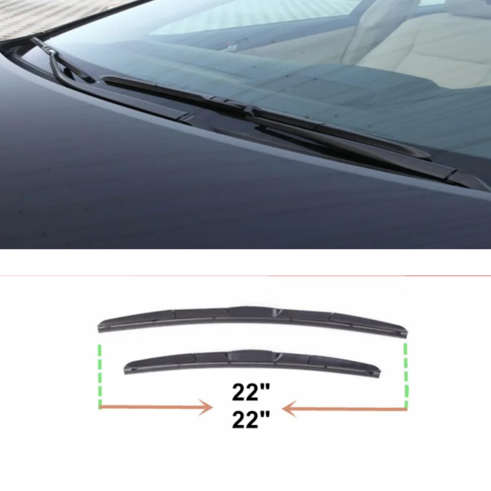 Dla Ford F-150 2009 2010 2011 2012 2013 2014 2015 2016 2017 2018 2020 Pióro wycieraczki 22"+22" Guma do przedniej szyby samochodu