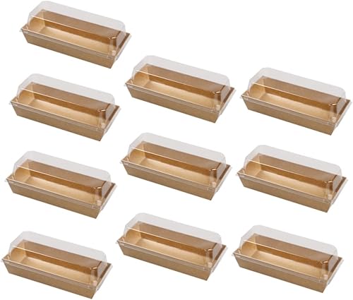 Miniatura 2 de Mobestech 30 unidades para sacar recipientes de alimentos transparentes de panadería sándwich contenedores desechables suministros de pan para