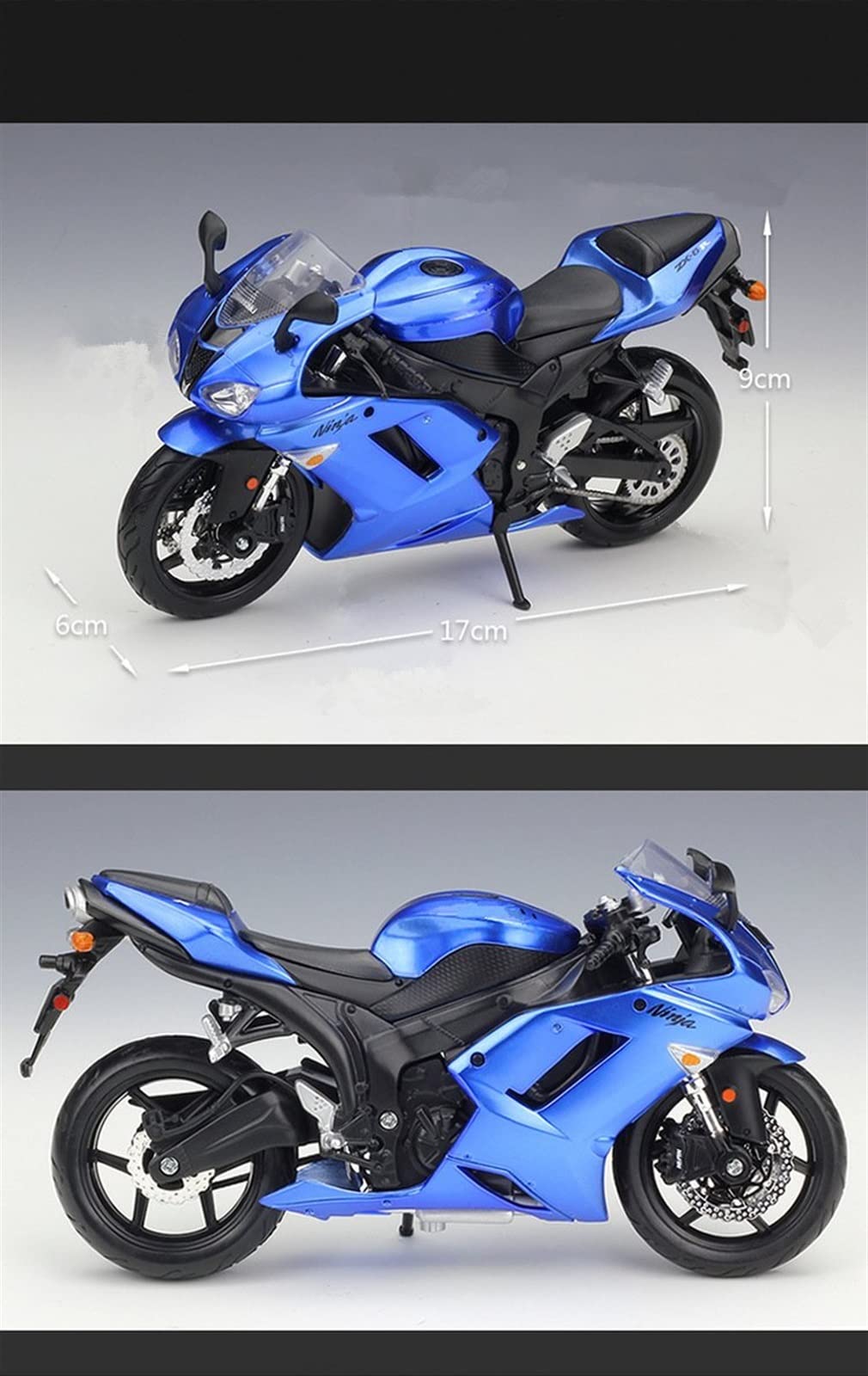 カワサキ ZX-6R ニンジャ 1/12 ミニカー 全3色 バイク 合金モデル 模型