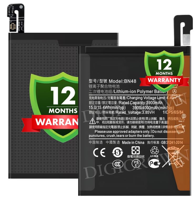 Image of Original BN48 Battery Compatible for Xiaomi Redmi Note 6 Pro - (4000mAh) - 1 Year Warranty DF7