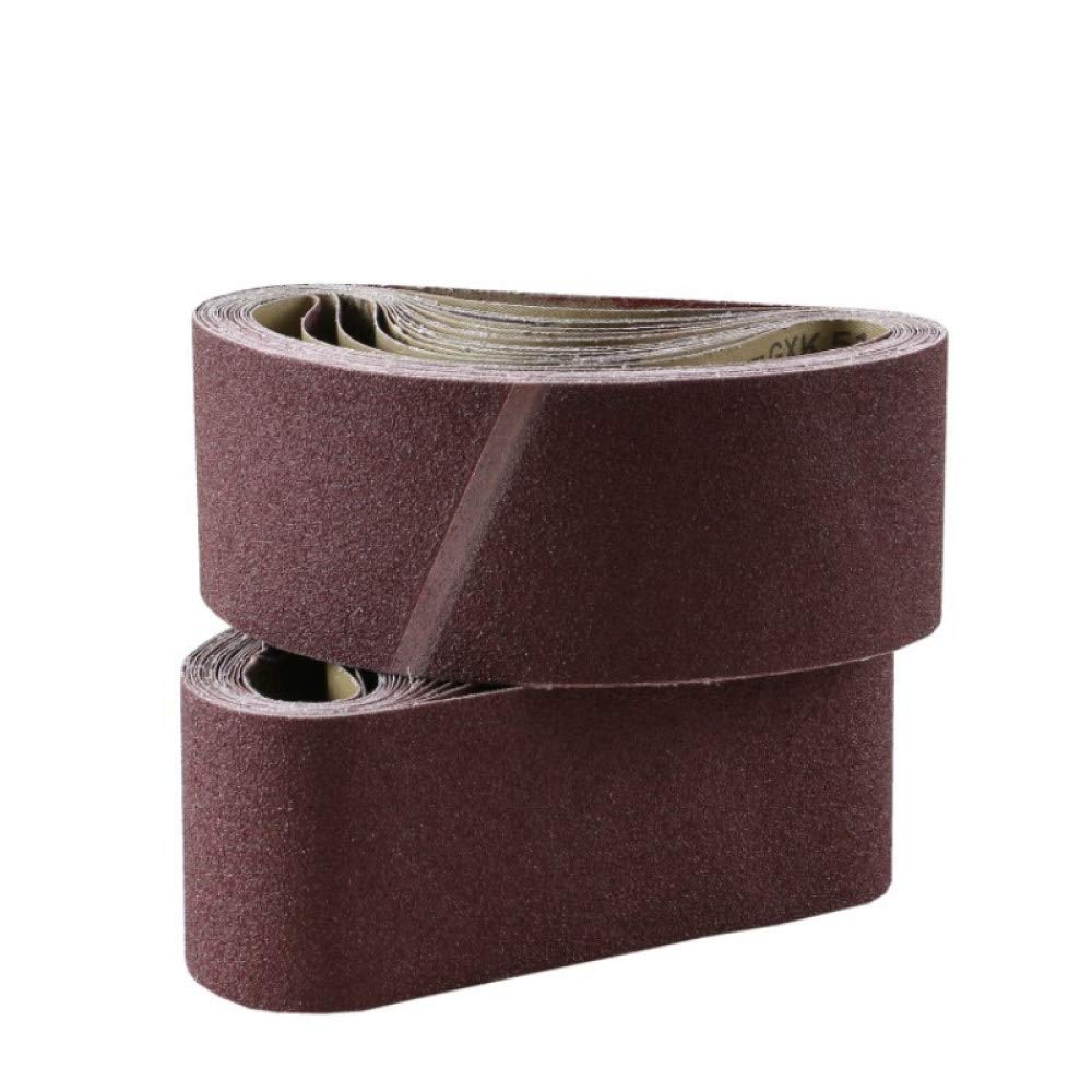 10 Uds 610 * 100mm cintas de lijado abrasivas 40/60/80/100/120/240 cinta de pulido de grano papel de lija bandas abrasivas accesorios de amoladora, 120