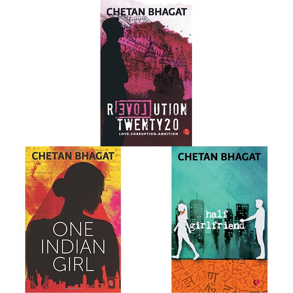 Chetan Bhagat Combo - Revolution Twenty20, Half Girlfriend, One Indian Girl (Set of 3 books)