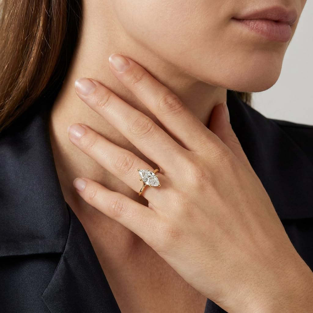 Jean Beau Gold Heart Adjustable Rings for Women, Trendy Elegant Sparkly Cubic Zirconia Ring Wedding Prom Valentine Fashion Accessories Jewelry Gift