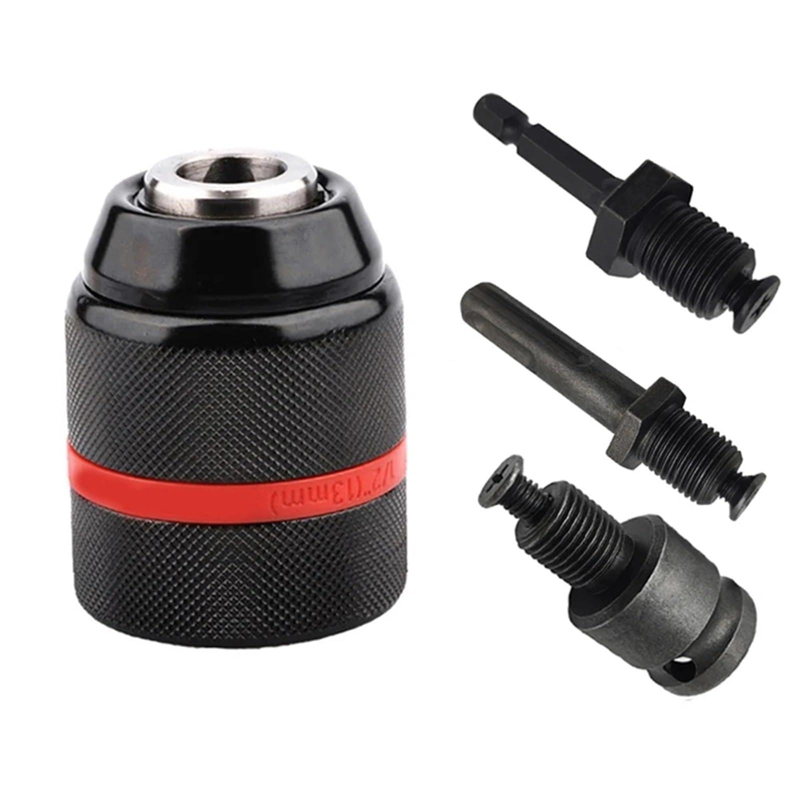 4 pz/set, 2 mm ~ 13 mm filettato in metallo mandrino senza chiave, cambio rapido 1/2-20UNF, gambo di conversione (Hex/SDS-Plus/adattatore quadrato)