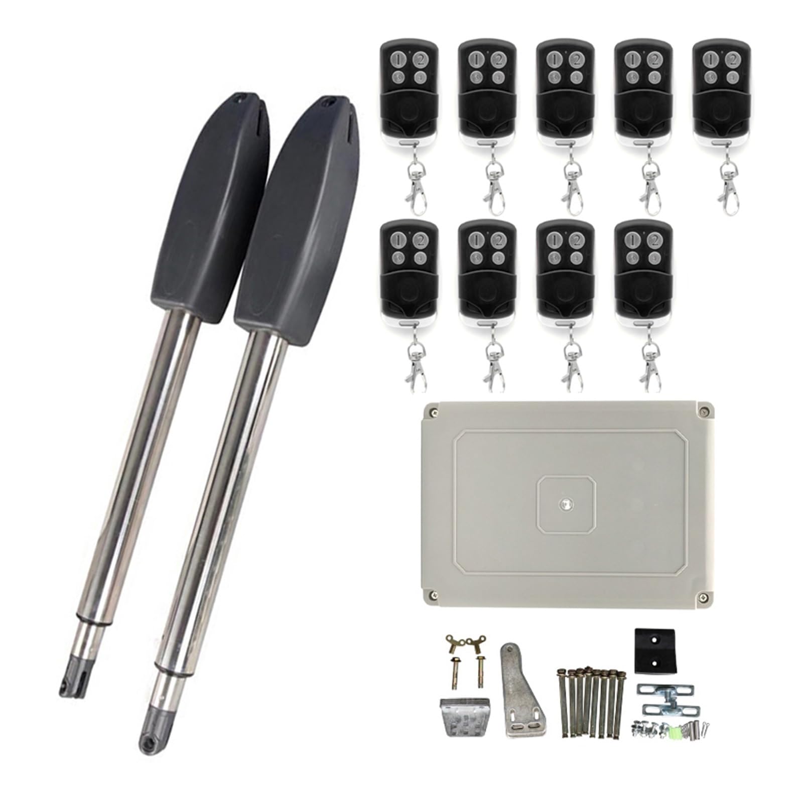 400KG Automatic Electric Swing Gate Opener Kit Pull Arm Drive Swing Door Operator Motor Actuator Multi Remote Control Optional Residential, Commercial(9 Remote)