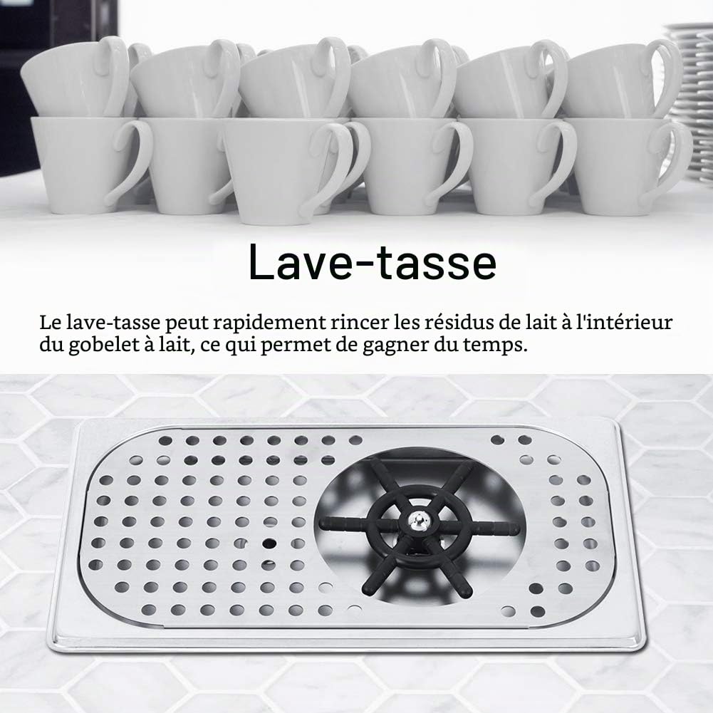 Rinceur de Verre pour Évier de Cuisine en Acier Inoxydable 201, Bouteille Laveuse et Nettoyant avec Barre