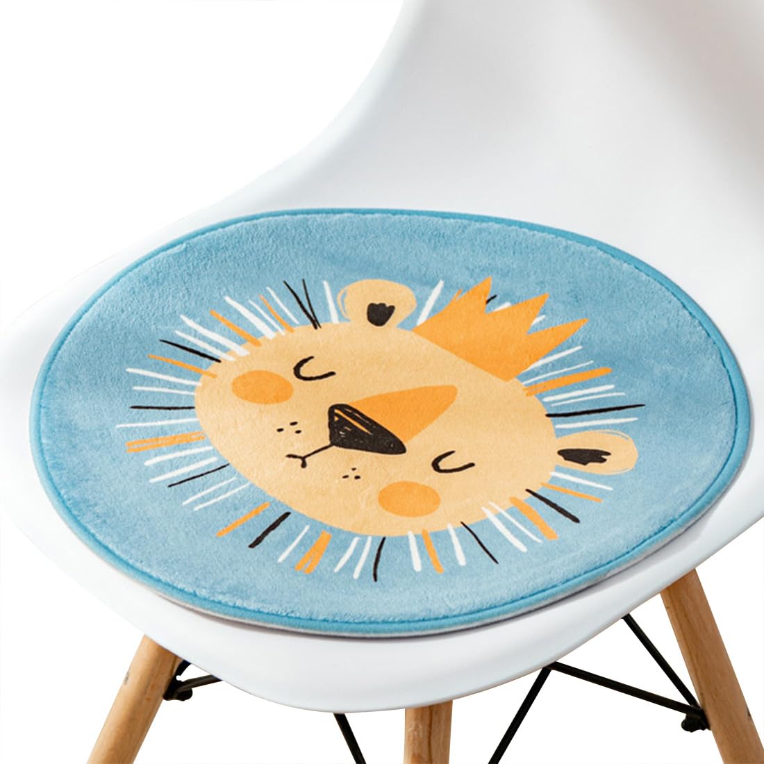 VHJdtE Seat Cushion, Round Creative Cartoon Pattern|All-Season Soft Cozy Chair Pad|Bohemia Stylish With Non-Slip Bottom(K,33x33cm)