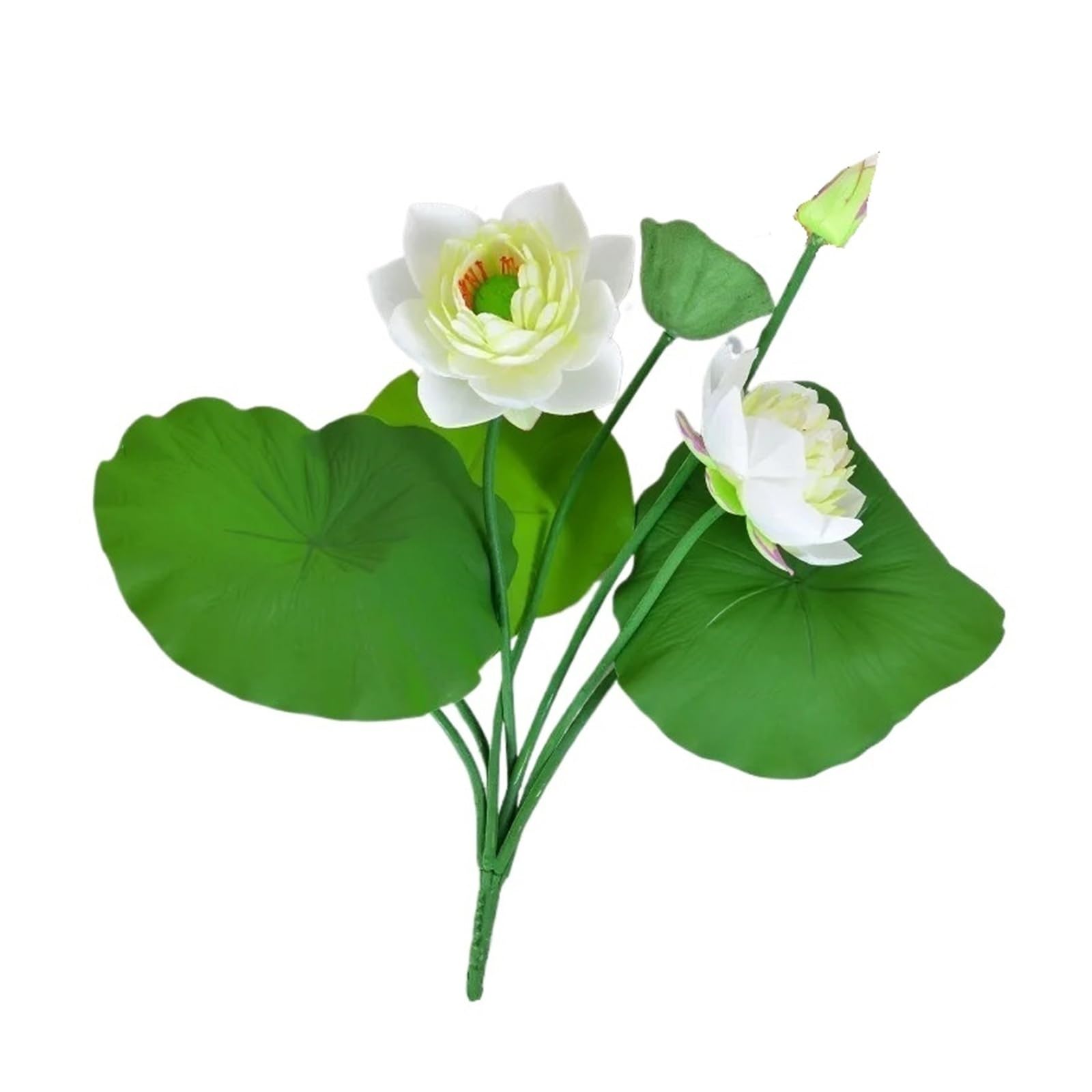 HamPaesk 2pcs Decorative Silk Bouquet Simulation Flowers Plant Table Decoration Artificial White Fake Flower(White)