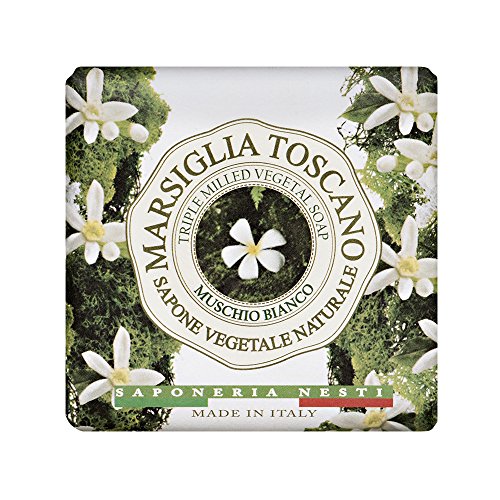 6 x White Musk Vegetable Soap Marseille Toscano 200 Grams