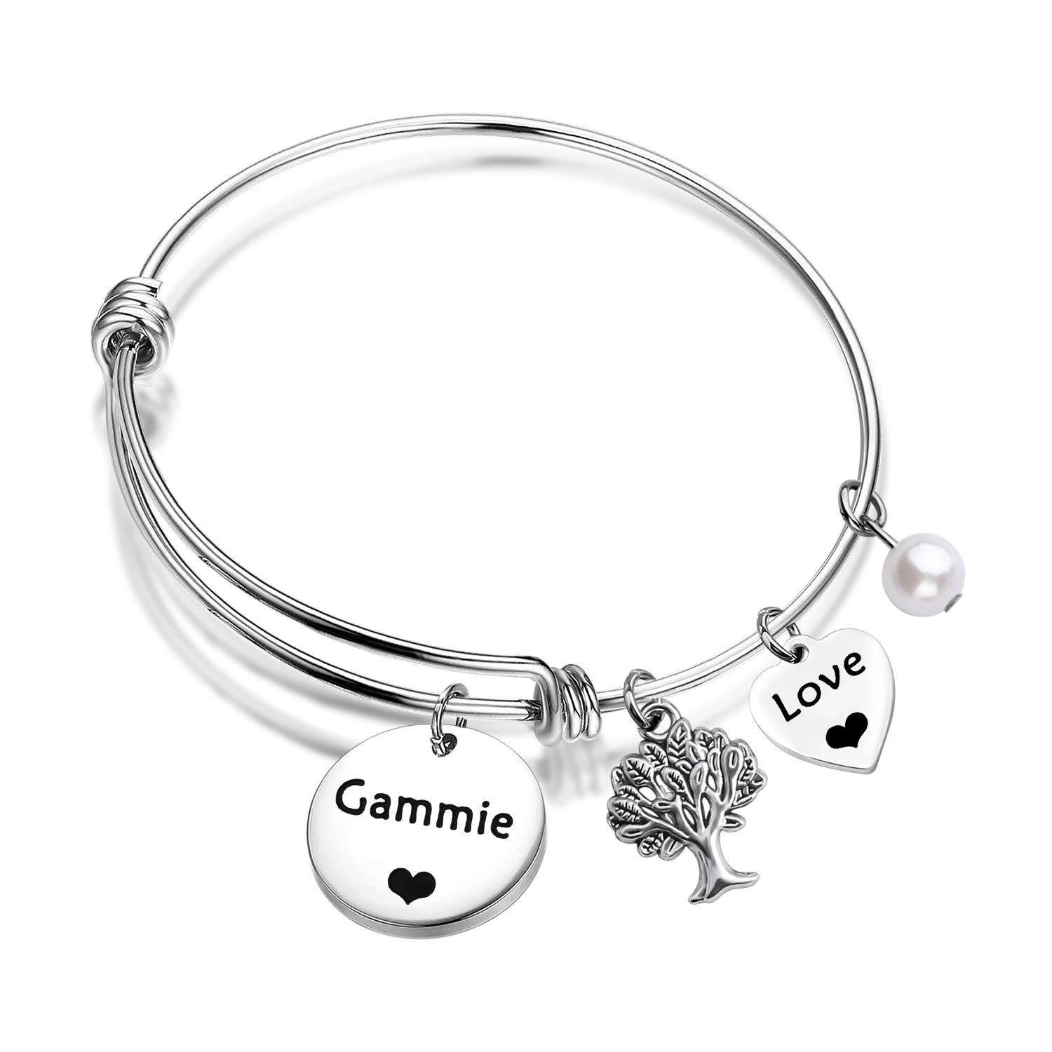 ENSIANTH Gammie Bracelet Best Gammie Ever Gift Grandma Jewelry Adjustable Bracelet