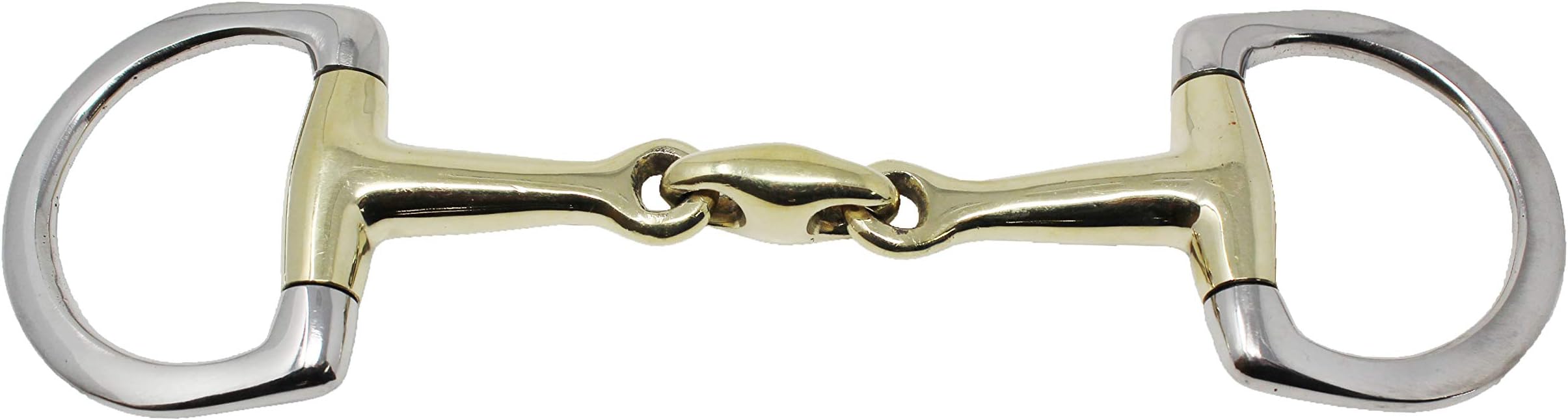 ProRider Horse 5 1/2" English Riding Brass Eggbutt Double Jointed Snaffle Bit 35506C