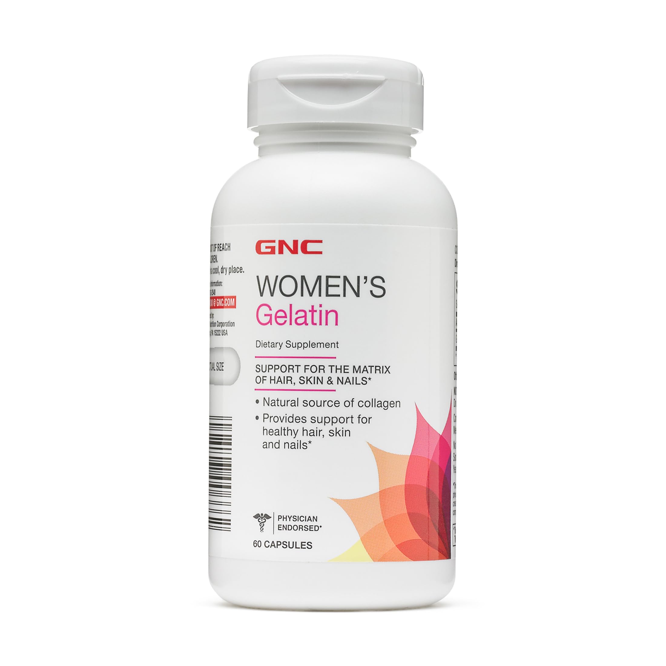 GNC Women's Gelatin Supplement, Natural Collagen Source, 60 Capsules