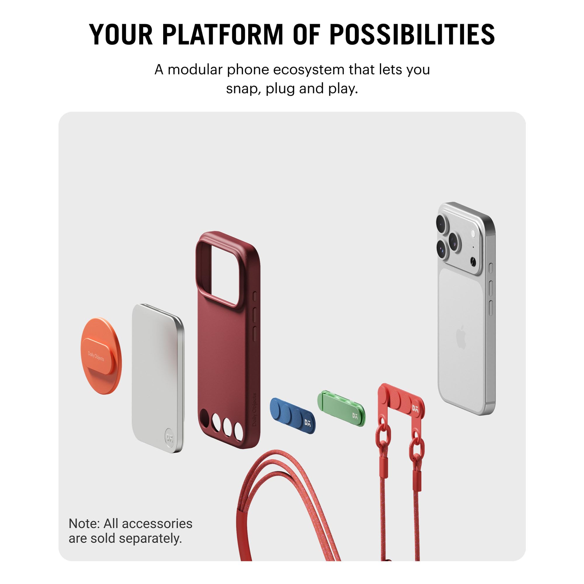 DailyObjects iPhone 17 Pro Max Stack Leatherette Case Cover | Compatible with MagSafe | Camera & Body Protection | Scratch Proof | Dual Hybrid Protection | Wireless Charging - Dahlia Red — Amazon image 6