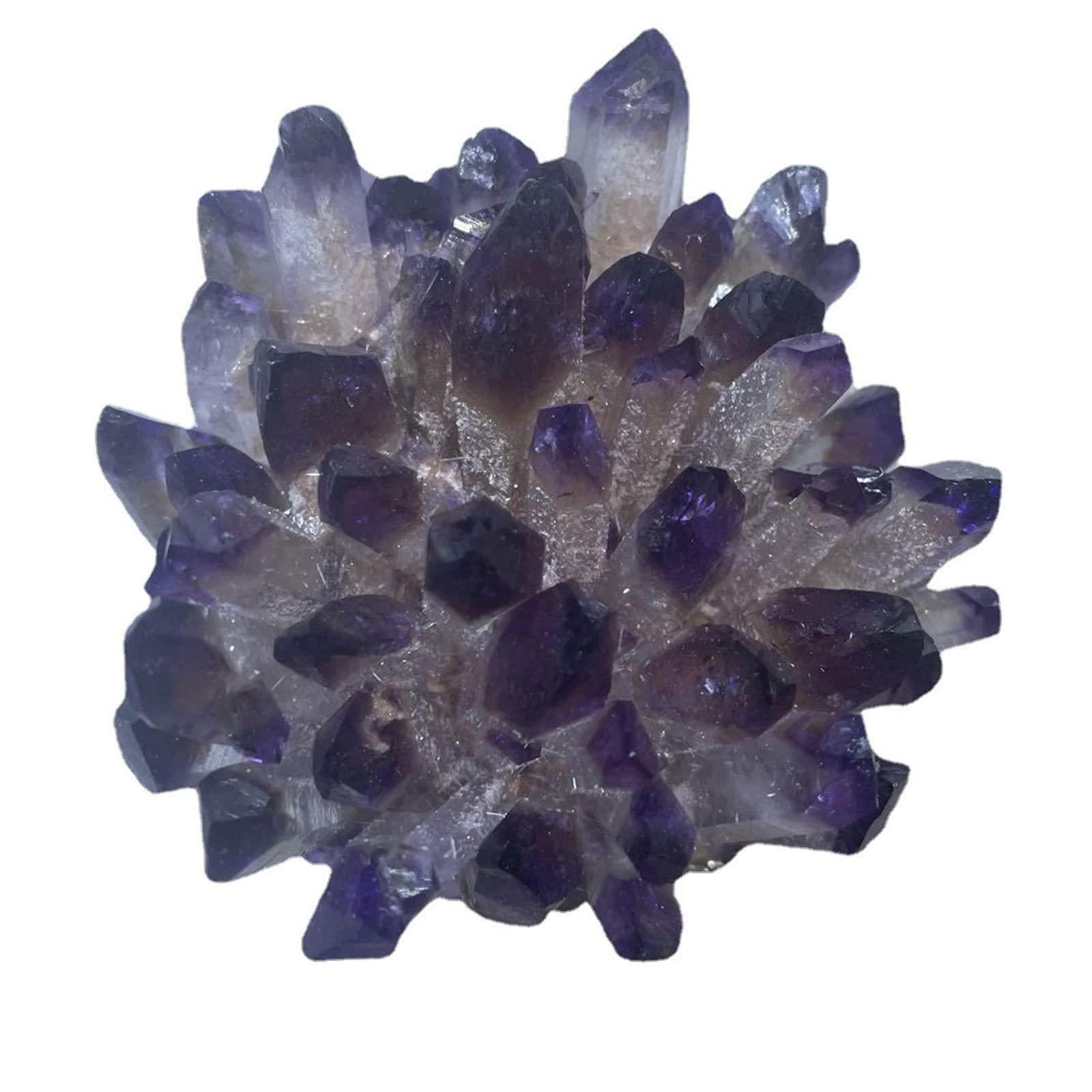 Racimo de Cuarzo de Cristal de Amatista Natural, geoda de Cuarzo en Bruto, Piedra de espécimen Druzy for decoración del hogar, Regalo de 0,7-0,9 Libras decoración hogareña(Size:0.7-0.9lbs)