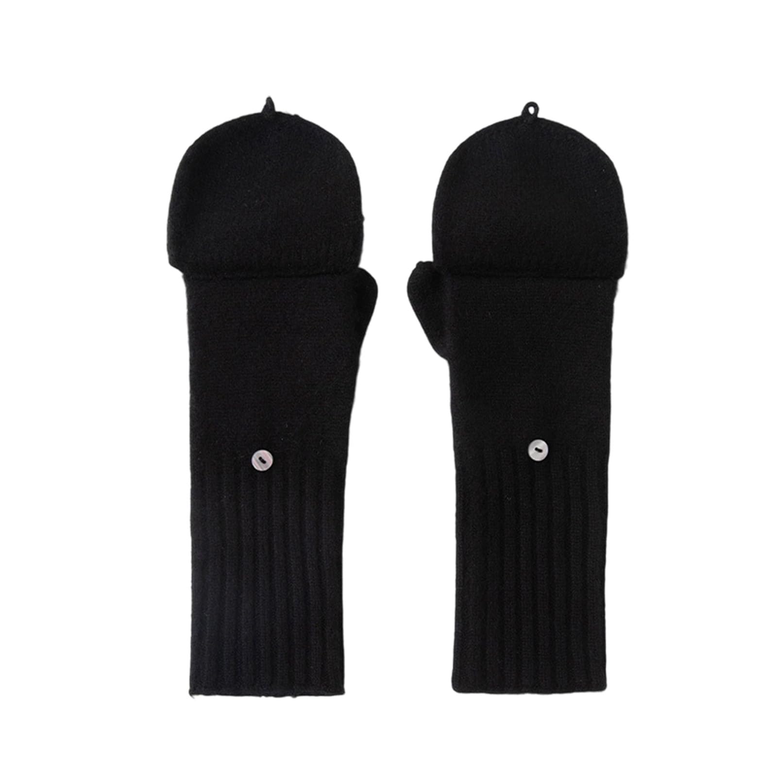 Guantes de punto de moda, unisex, mezcla de lana de cachemira, sin dedos, guantes cálidos para clima frío, ciclismo, accesorios de invierno, unisex, mezcla de lana de cachemira
