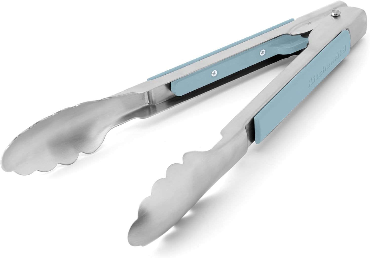 KitchenAid Silicone Tipped Side Locking Tongs, Black, 9 Inch