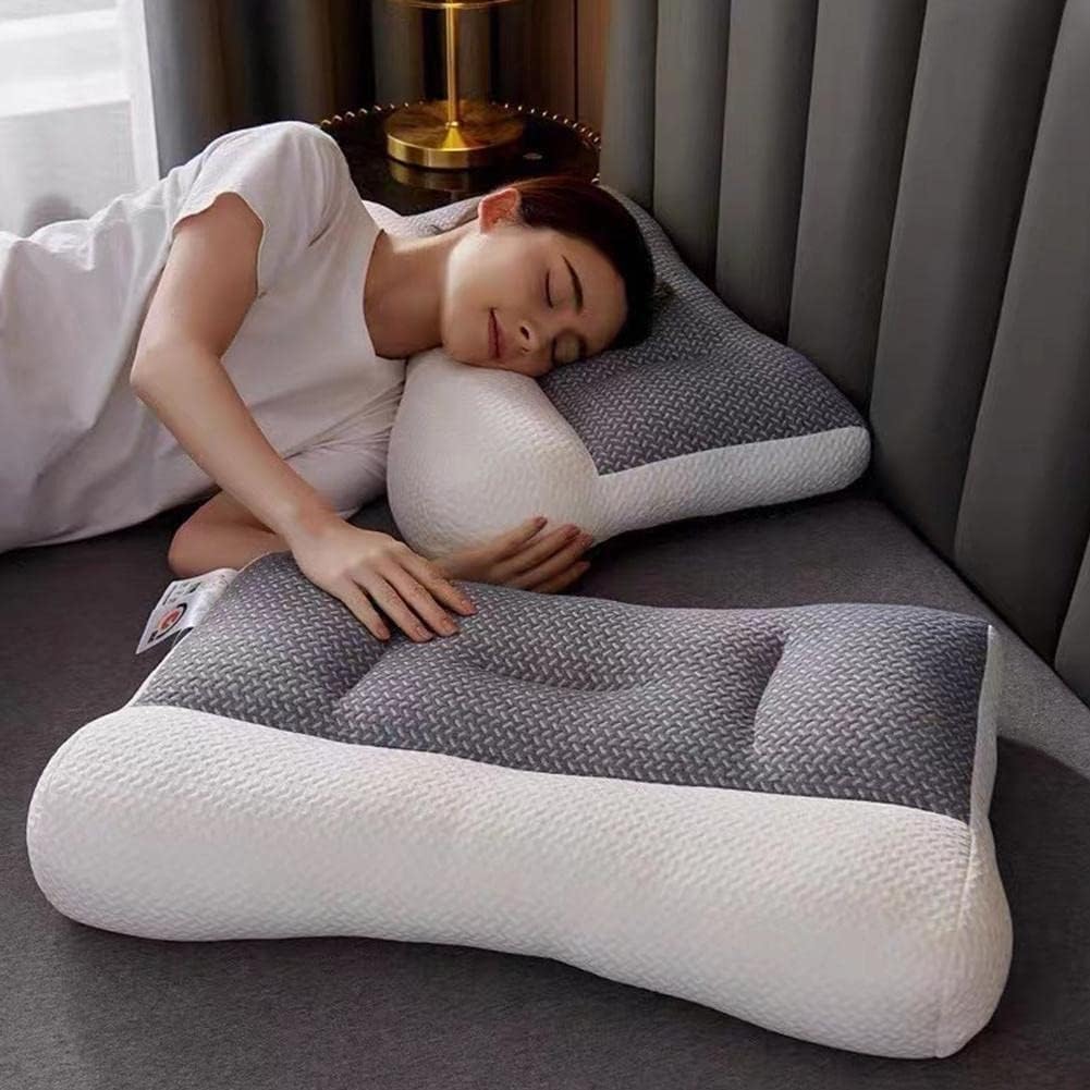 Pillow for Sleep Apnea and Neck Pain, Ergonomic Memory Foam for Side or Back Sleeping, Deep Cervical Support, Shoulder Relief