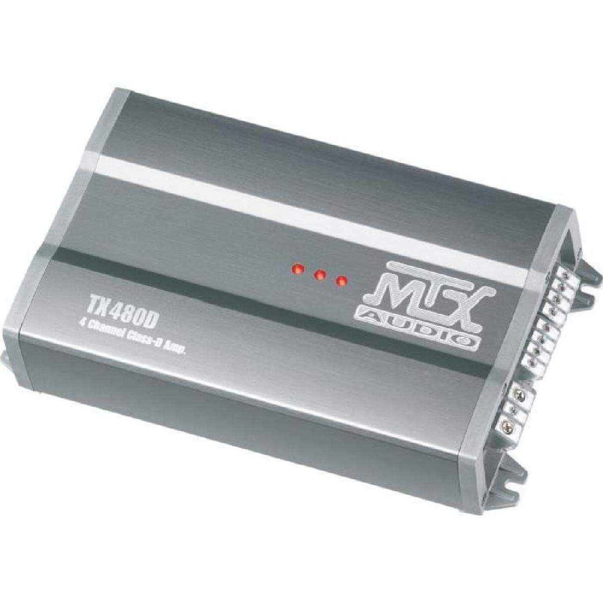 MTX TX480D Amplificateur 12 V 4 canaux Classe D 4 x 80 W RMS en aluminium