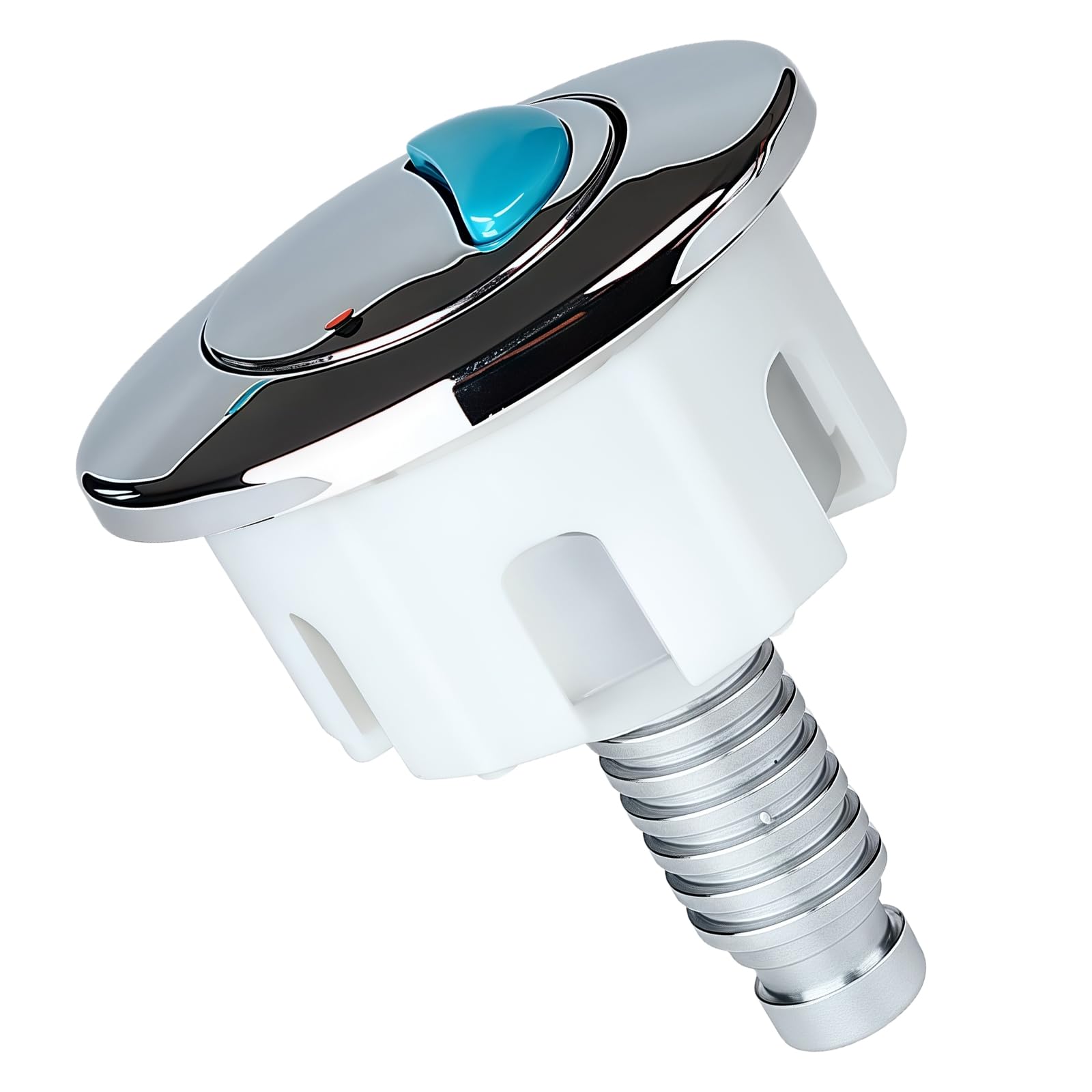 Jdieoqa Oval Silver General Cable Operated Toilet Button Tool Easy Installation Not Shock Abs Flush Simple Installs For Bathroom Long Service Toilet