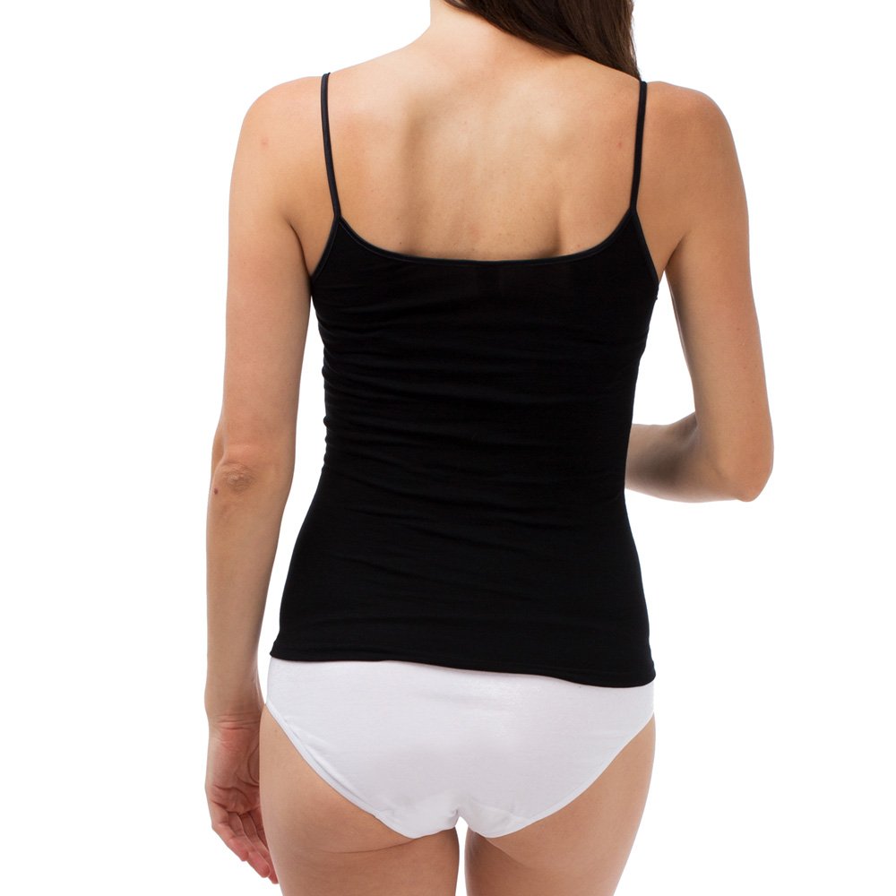 SCHÖLLER 3er Pack Damen Spaghettiträger-Unterhemd I Damen Top I 51181-41-582 I Größe 48 I Farbe Schwarz