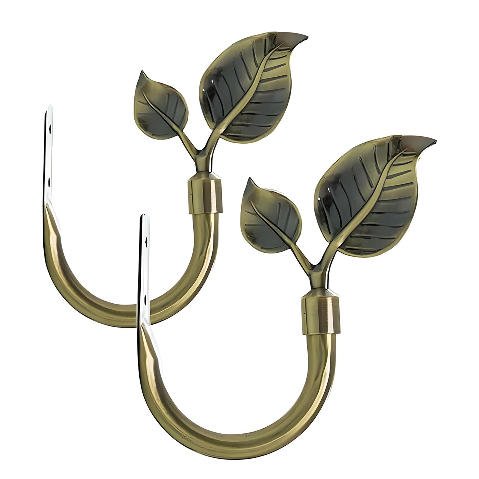 Tsophreniq Curtain Tiebacks Leaves Shape Curtain Wall Hook Drapery Pull Backs Curtains Holdbacks Curtains Holders for Home Leaves Shaped Hooks Holdbacks