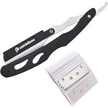 Hair Removal 1 Shaving Razor + 25 Professional Blade Hairdressing Tool Hair Razor Knife Stainless Steel Straight Razor Holder Kit