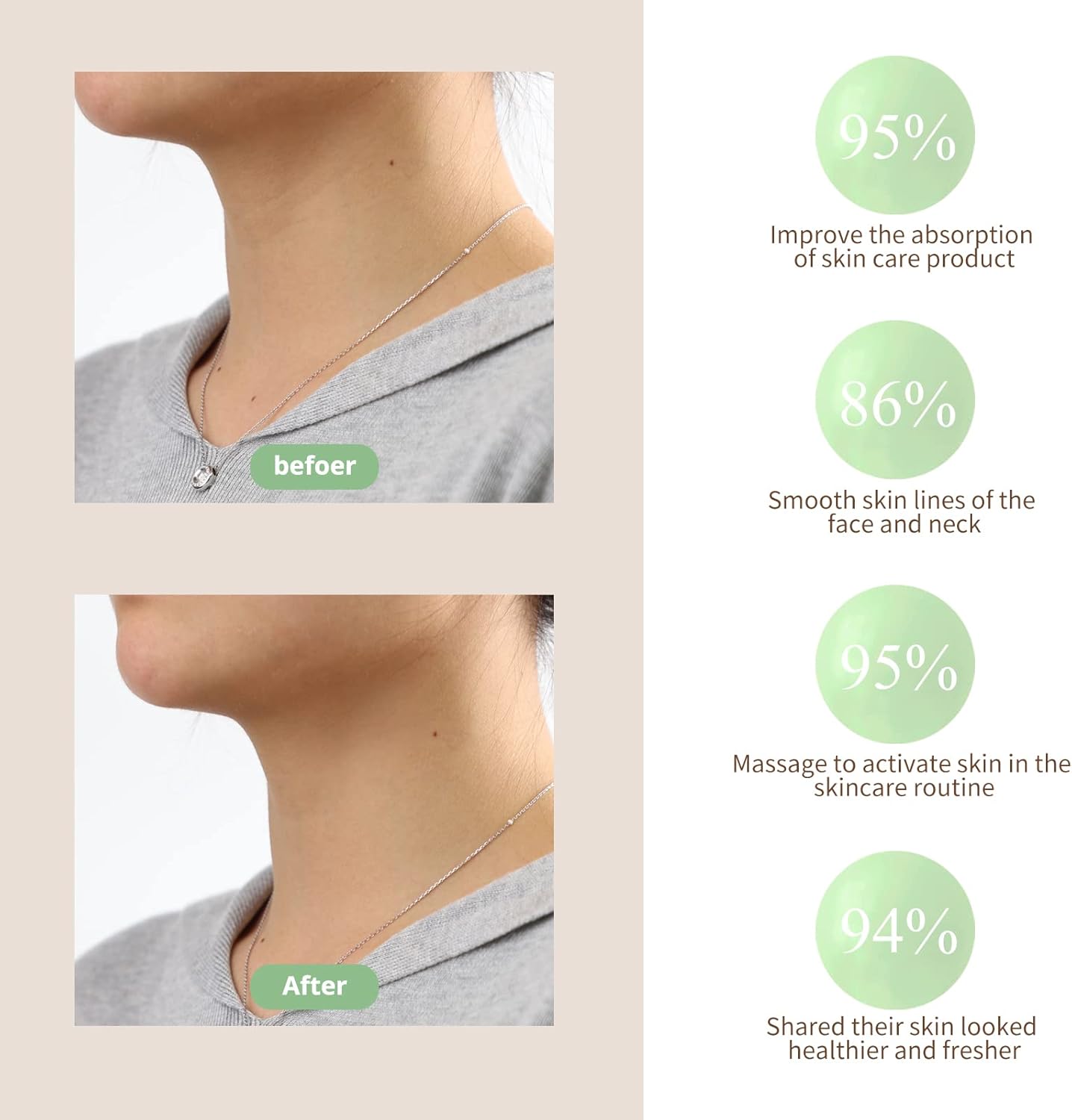 Ms.W Red Light Facial Massager, Skin Care Tools for Face and Neck Beauty Device, Electric Facial Massage Tool with Heating and 3 Massage Modes - Image 5